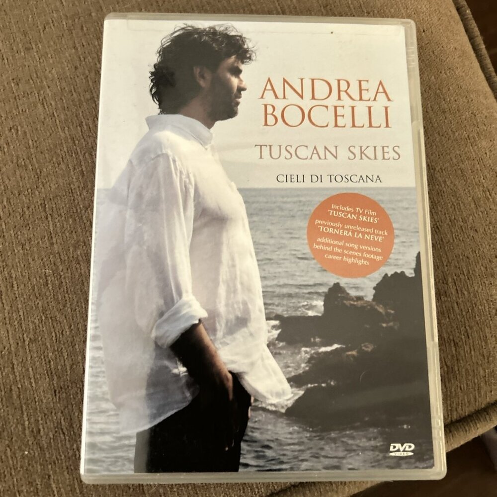 Andrea Bocelli Tuscan Skies DVD, 2002 Movie Cell Di Toscana Preowned Good